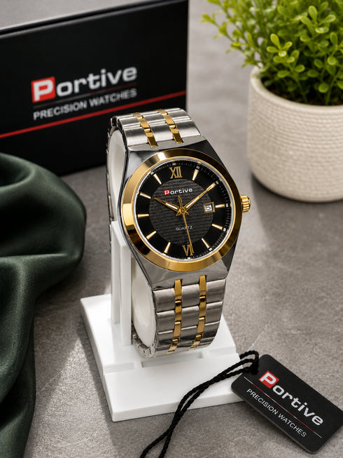 Portive Classic Gold-Tone Chronograph Watch