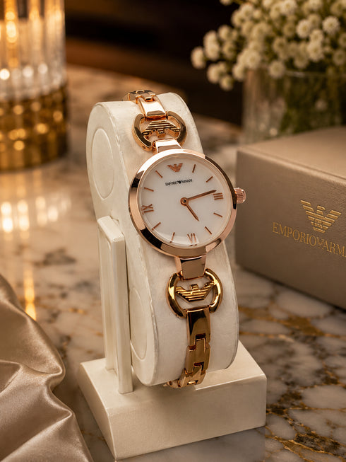 Emporio Armani Rose Gold Women's Analog Watch | Elegant Luxury Timepiece
