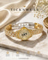 Bee Sister-Luxury Gold Crystal-Studded Ladies Watch