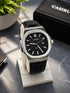 CASIRUI Executive Silver Edition – Luxury Weighted Quartz Watch with Brown Leather Strap