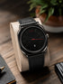 TOMI T-084 Men's Analog Watch | Black Dial & Brown Leather Strap