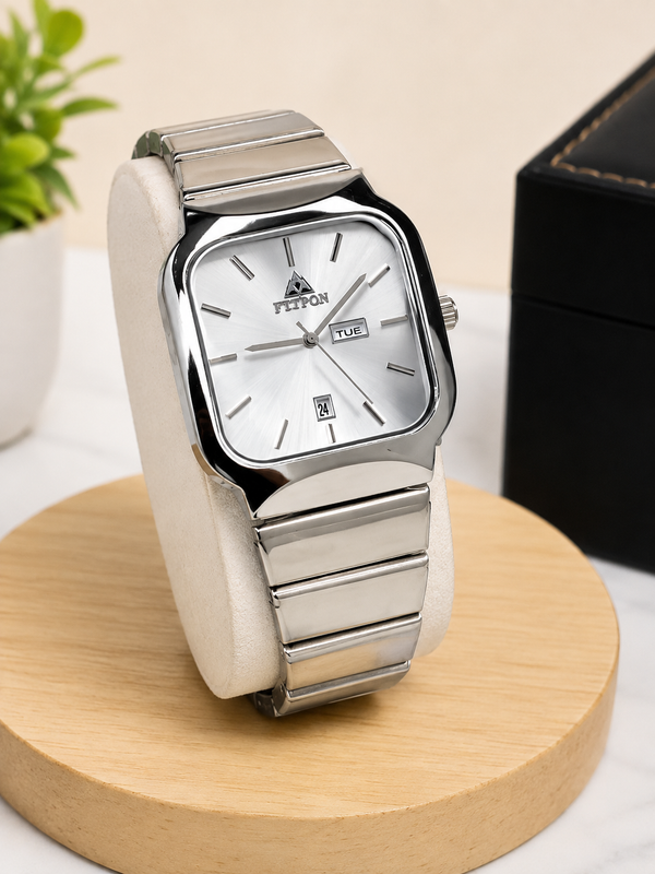 FTTPON Silver Elegance – Premium Stainless Steel Watch