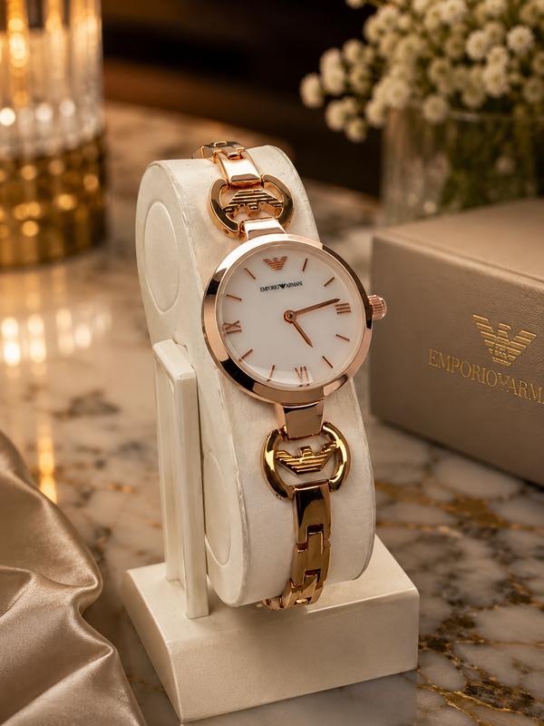 Emporio Armani Rose Gold Women's Analog Watch | Elegant Luxury Timepiece